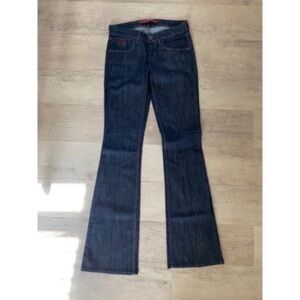 NEW City Of Others Los Angeles Wide Leg Jean Size 25 Dark Wash Flare Demin.